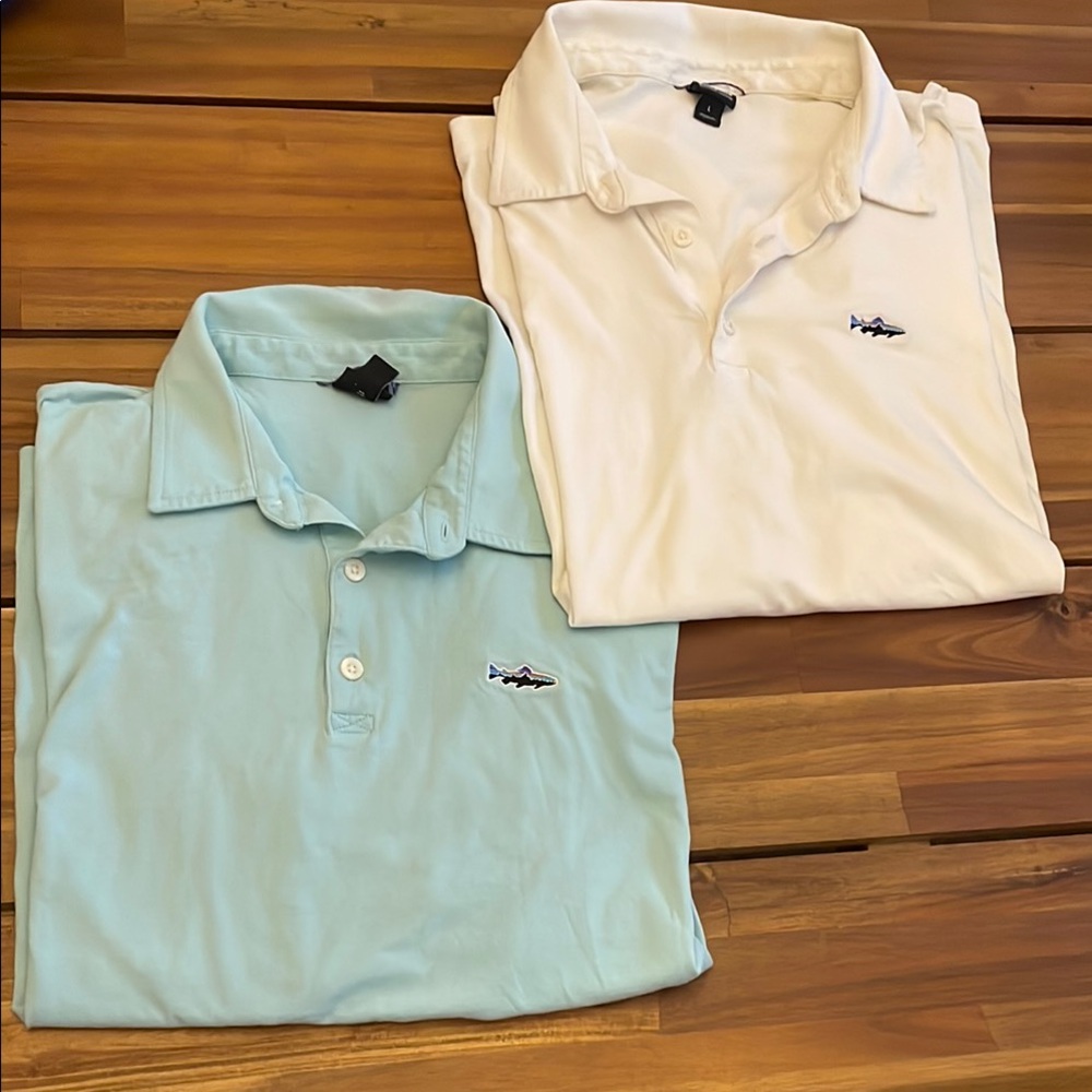 Set of 2 Men's Patagonia Shirts - Light Blue and White